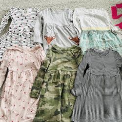 Toddler Girls Long Sleeve Dress Lot 5T
