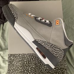 Jordan 3 Wolf Grey Size 10 Deadstock 