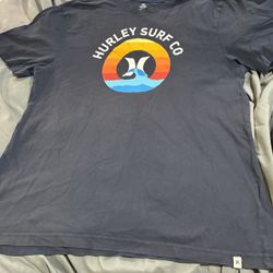 Hurley Men’s Medium Dark Blue Graphic T-Shirt Washed Once Never Worn 