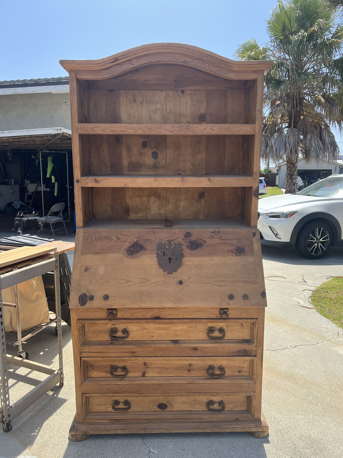 Rustic Hutch Secretary Desk