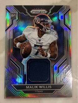 2022 Prizm Malik Willis 2022 Prizm Malik Willis RC Rookie Patch Auto Card Titans
