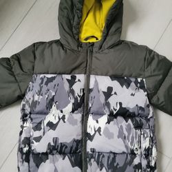 Fluffy Hooded Boy's Fleeced-lined Jacket - Size 8