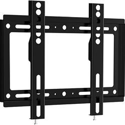 TV Wall Mount, Flat TV Mount Fits TVs 14-42 Inch, VESA Support 75x75mm to 200x200mm, Max TV Weight 55lbs, Black Fixed RV TV Bracket, Saving Space, Eas