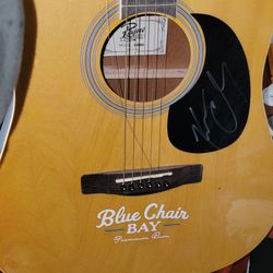 Signed By Kenny Chesney Rogue Blue Chair Bay Guitar