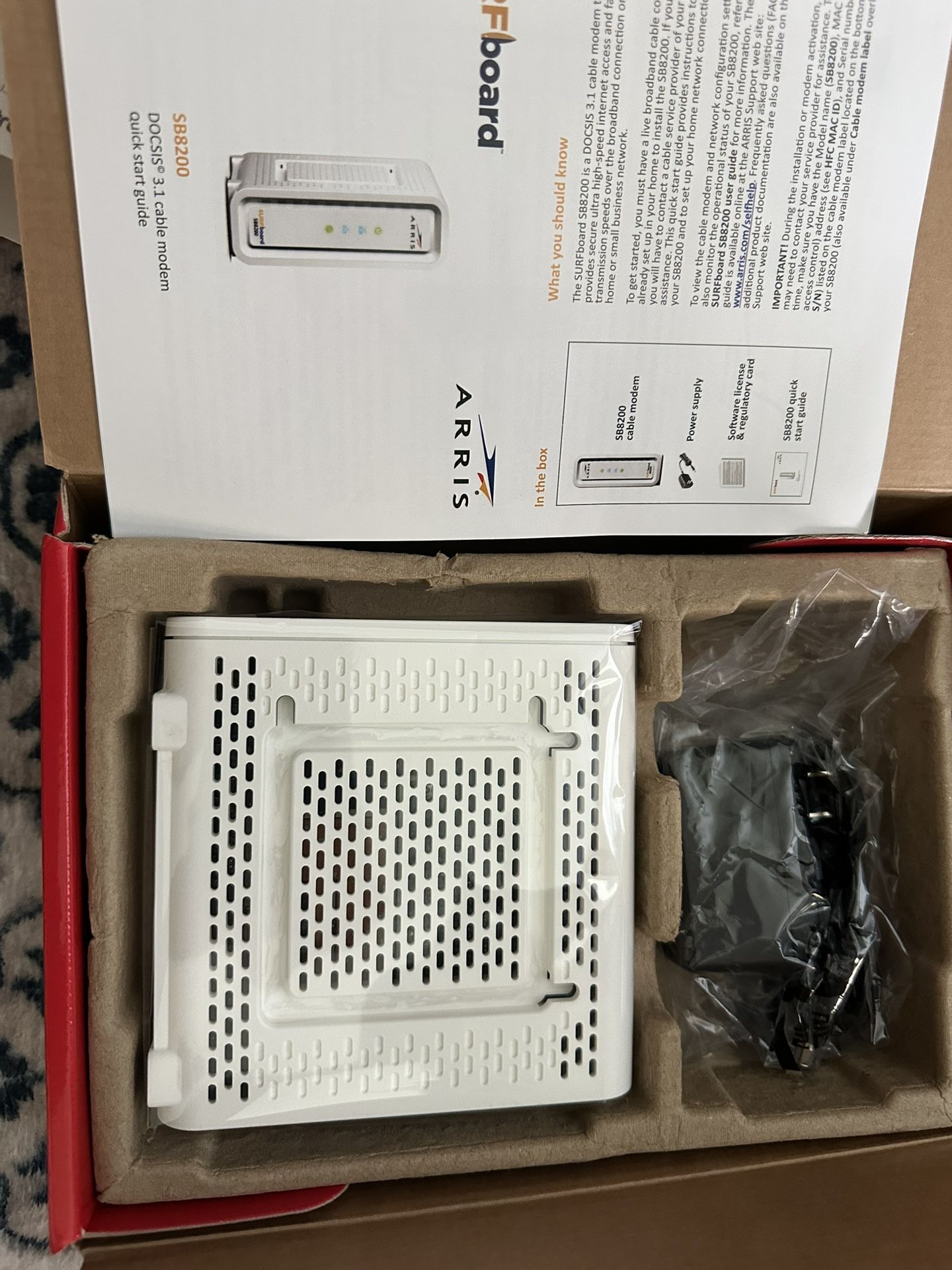 Modem ArrisSB8200 For Xfinity, Cox And Spectrum Cable Internet