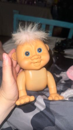 Ross vintage troll crawling giggling baby