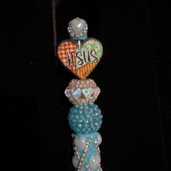 Jesus Heart Beaded Pen – Handmade Faith-Inspired Gift