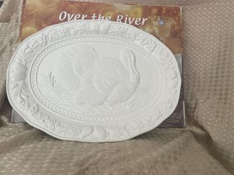 white Turkey platter