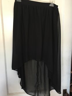 Skirt Hi-Lo Black Skirt- Forever 21 Large