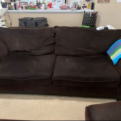 Dark Brown Sofa And Chair