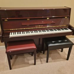 kawai k-15 continental upright piano polished mahogany