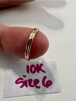 10K Solid Gold Ring For Wedding Size 6