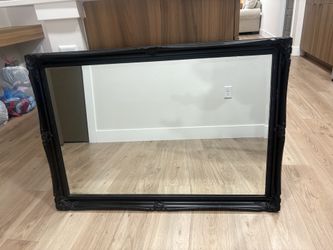 Mirror With Brown Frame