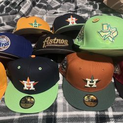 New Era 59 FIFTY Houston Astros Fitted Hats. Brand New Never Worn. Different Sizes. NWT