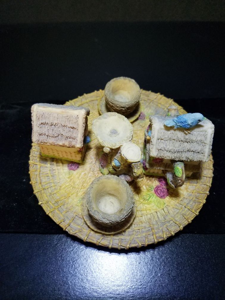 Fantasy Vintage Miniature Resin Tea Set