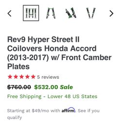 Honda Accord Coilovers 