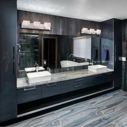 24 in. 3-Light Chrome Stainless Steel LED Bathroom Vanity Light with Luz Luces 