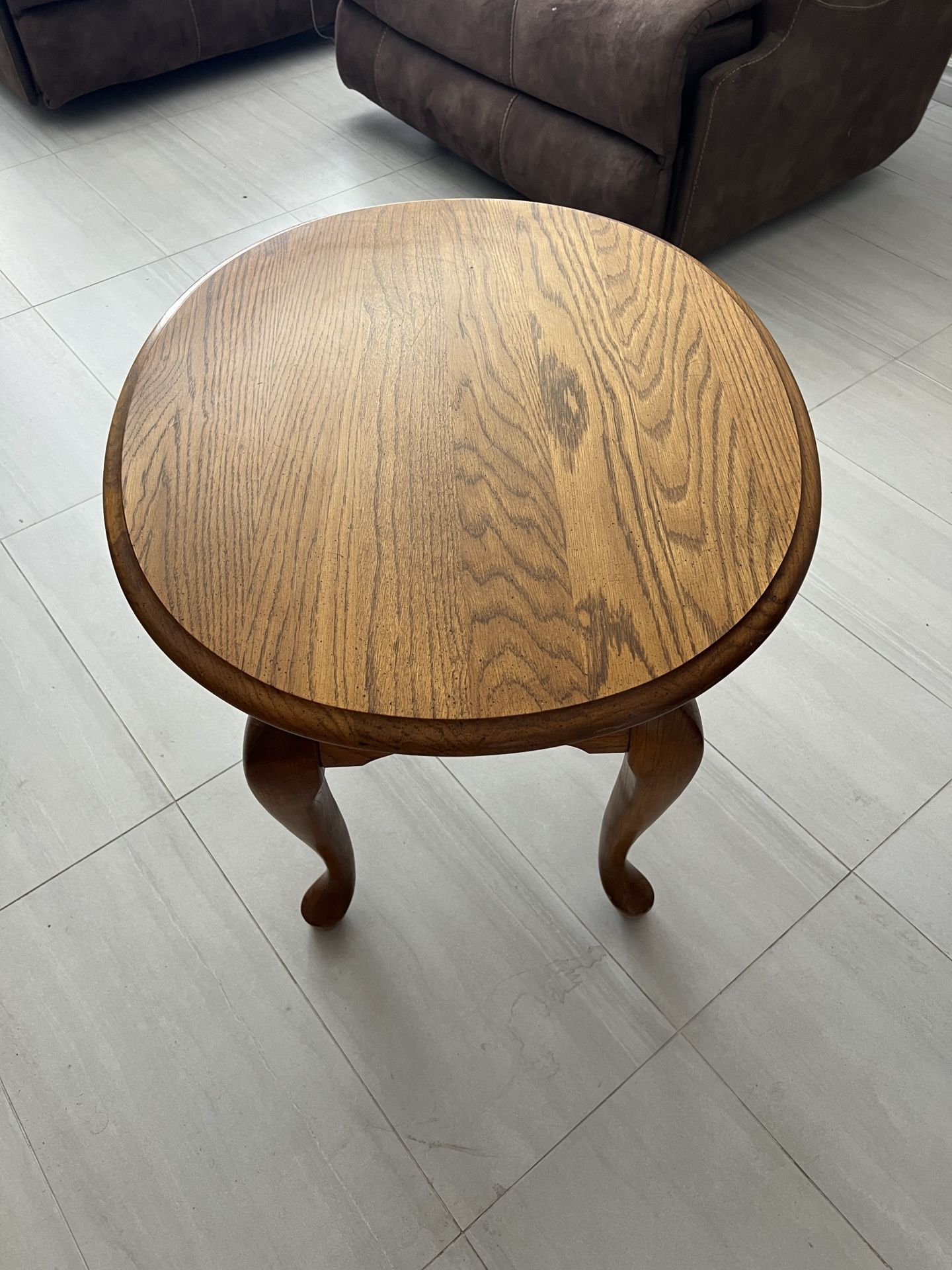 Solid Oak End Table