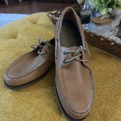 New Sperry Top-Sider Men's A/O Authentic Original 2-Eye Leather Boat Shoes, Sizes 10  (Nutmeg) 
