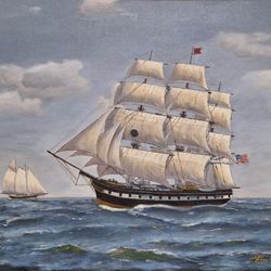 Original oil painting by Cal. Artist Leonard Jacobsen