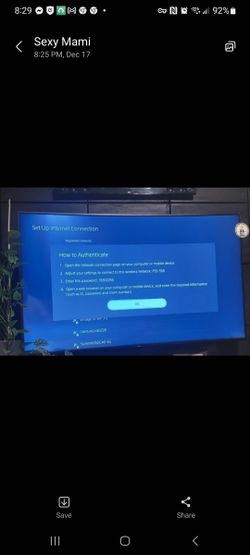 65 in curved smart tv, LG soundbar & wall mount