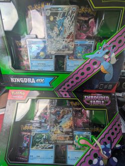 Pokemon shrouded fable kingdra and Greninja ex boxes