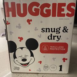 Huggies Size 1 108 Count Diapers