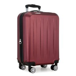 Elite Luggage Expandable Hardside Spinner Luggage, Burgundy, 21" Carry-on