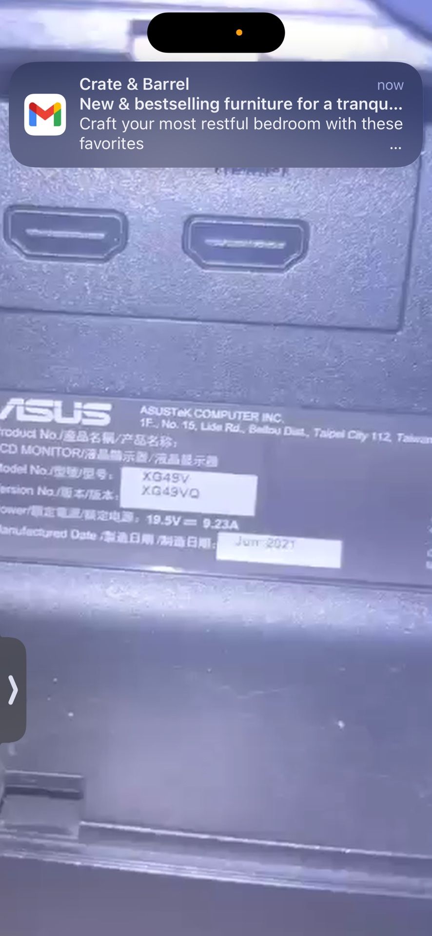 Asus 49" Gaming/PC monitor