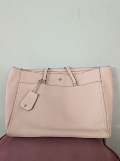 Tory Burch Blush Pink Leather Tote Bag