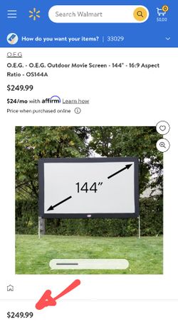 Outdoor Entertainment Gear 144 inch 16 9 Ultra Sharp Silver Infused Projector Screen for Sale in Miami FL OfferUp