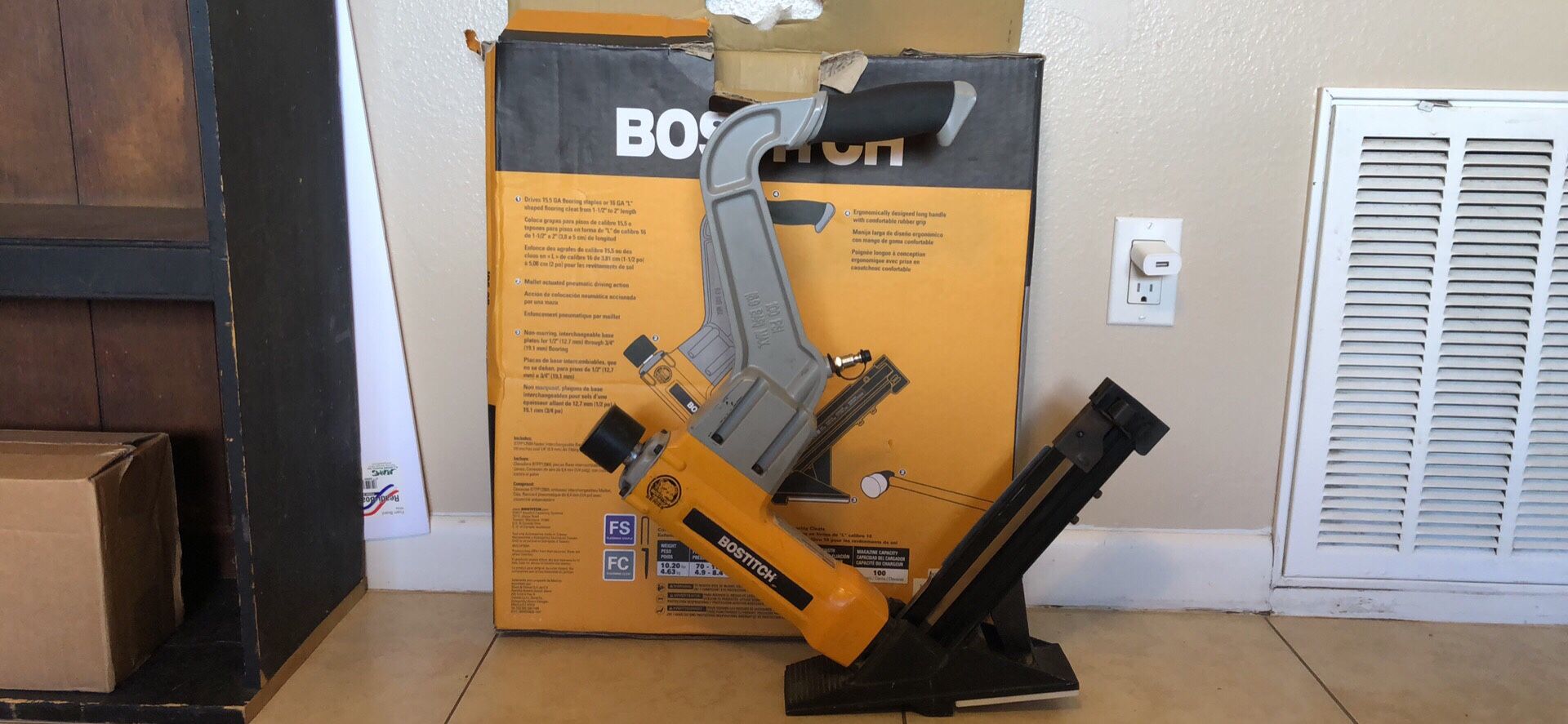 Like new wood floor nailer FCFS NO HOLDS.