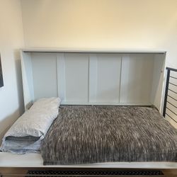 Horizontal Murphy Bed - White - Full size