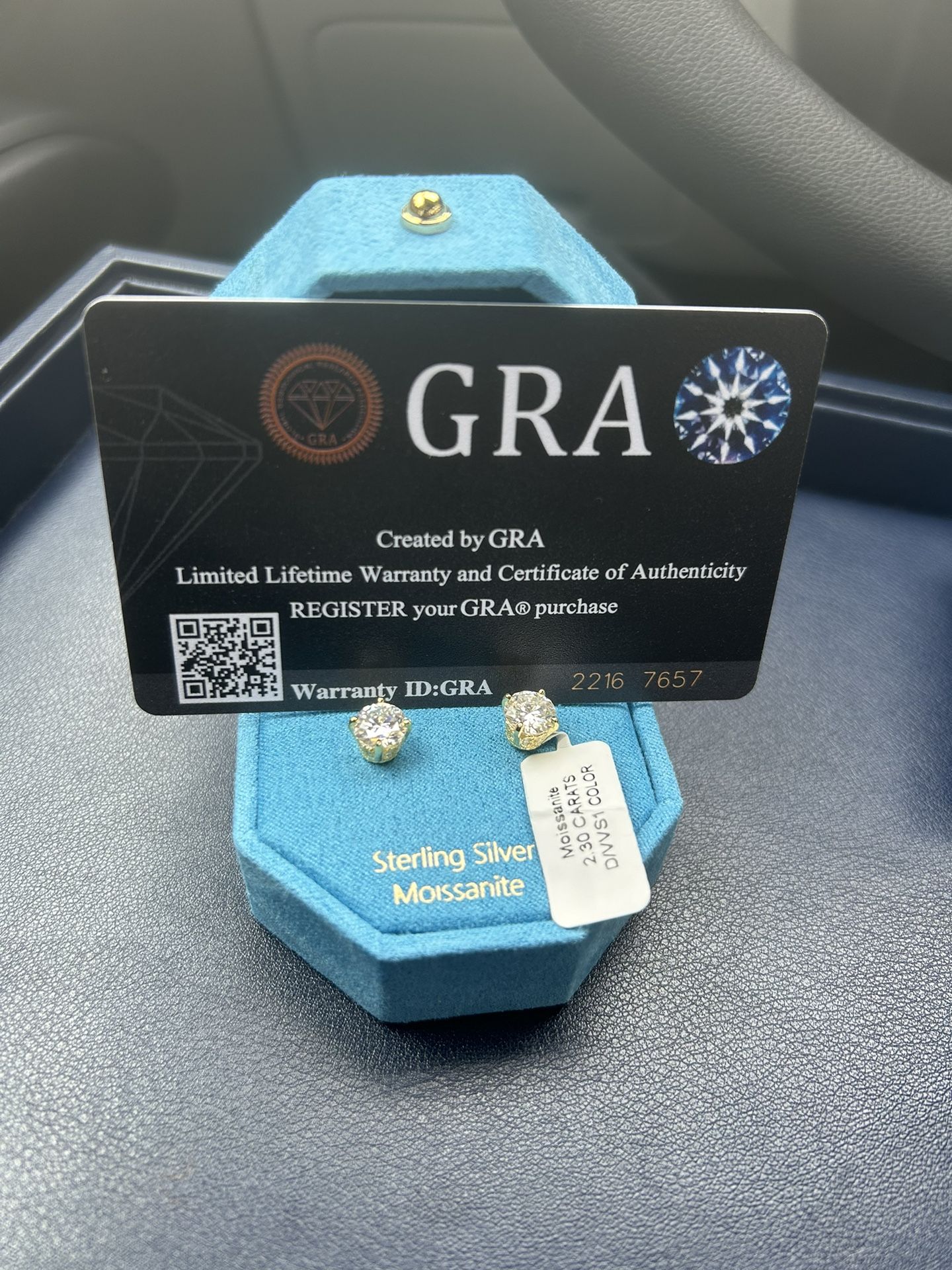Diamond Earrings MOISSANITE PASS DIAMOND TESTER