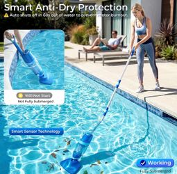 Brand New Cordless Pool Vacuum with Telescopic Pole