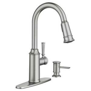 MOEN Glenshire Single-Handle Pull-Down Sprayer Kitchen Faucet in Stainless