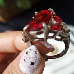 925 RUBY RING AVAILABLE SIZE 9&10
