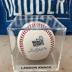 Los Angeles Dodgers Landon Knack Autographed 2024 World Series Baseball