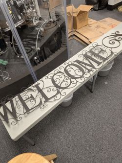 Welcome Iron Home Decor
