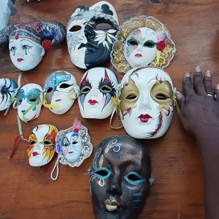Mask And Porcelain Dolls