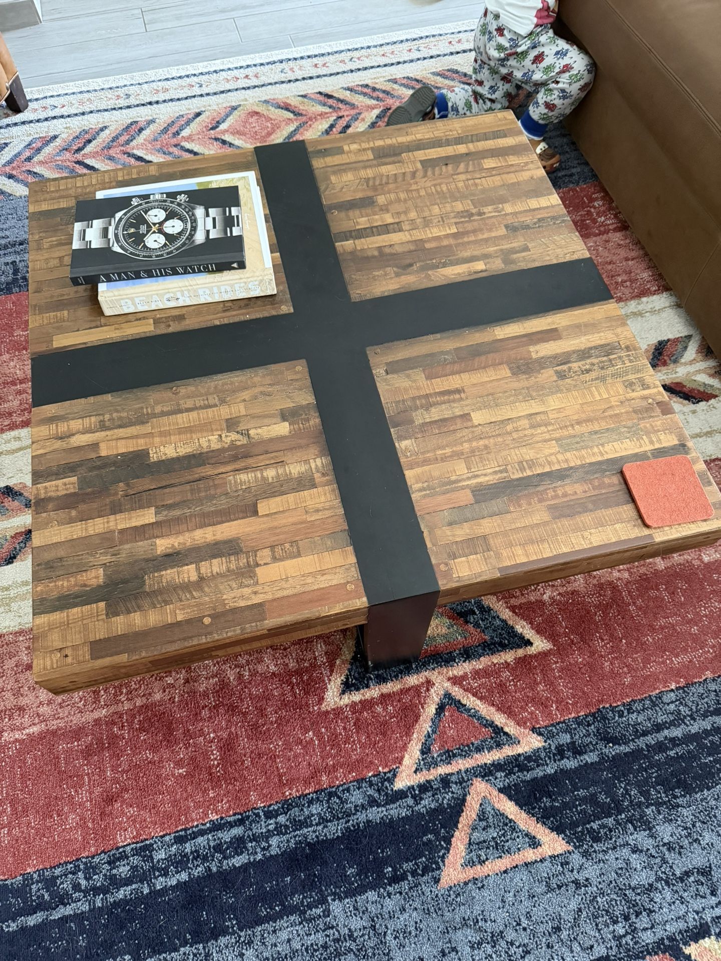 Crate and Barrel Coffee Table - 38 Inches X 38 Inches