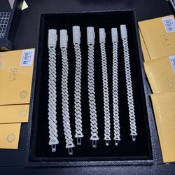 Vvs Moissanite Cuban Bracelet 