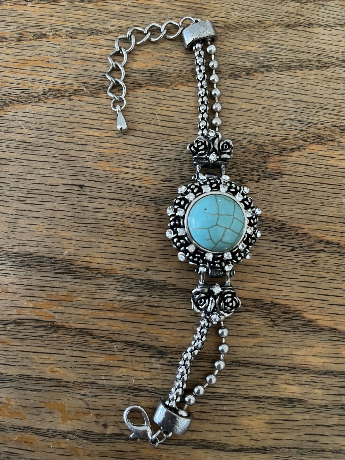 Nice Rose Flower Design Bracelet In Great Condition