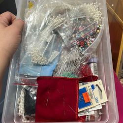 Box Of Vintage Beads