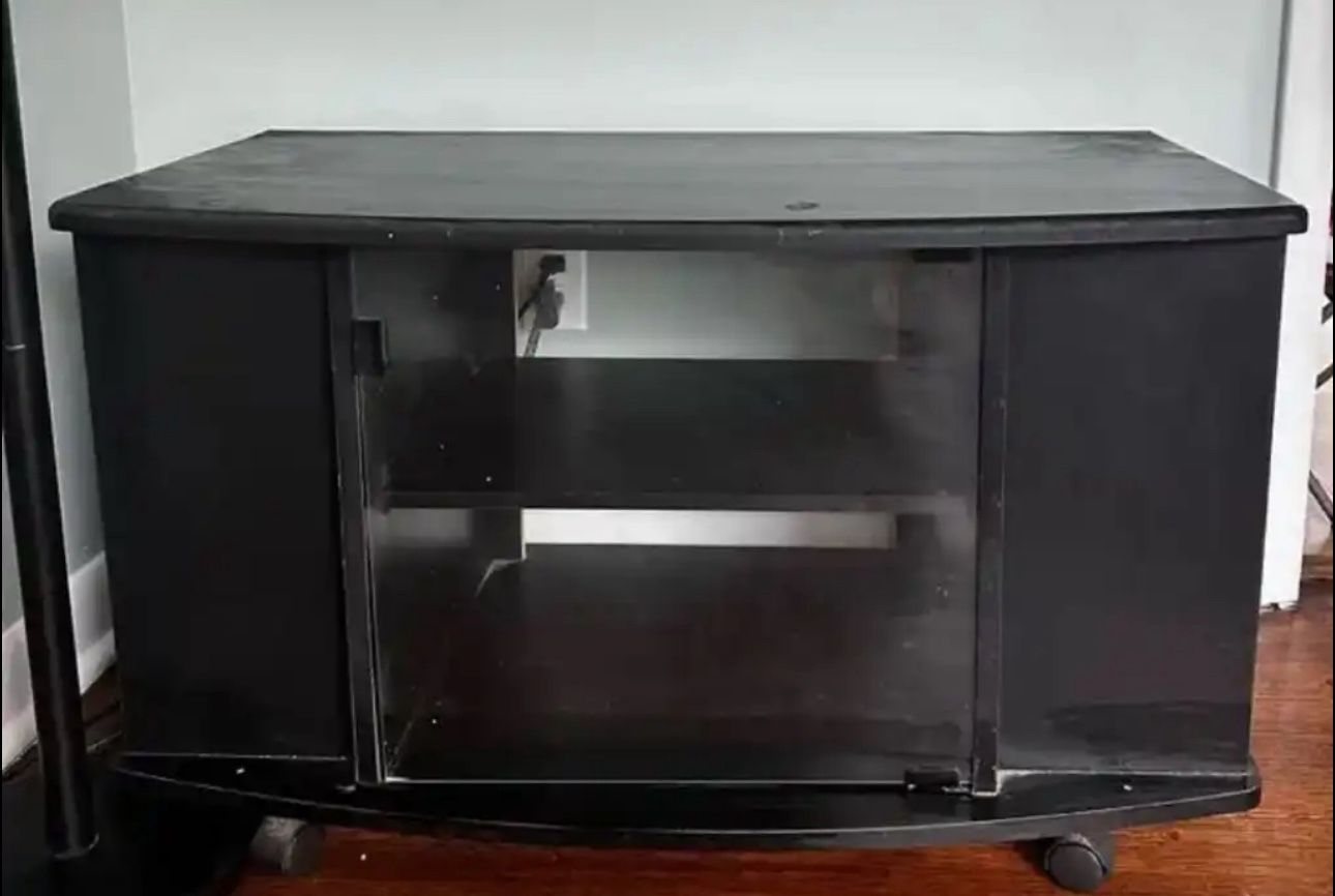 Black TV stand