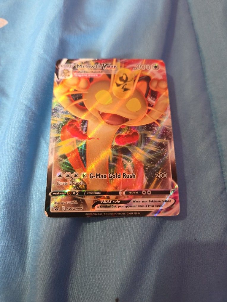 Pockemon Card Meowth Vmax Hp 300