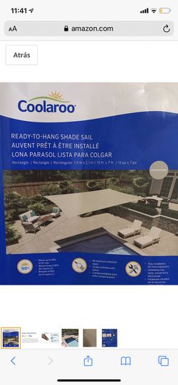 Colaroo Ready To Hang Shade Sail! Great For Gardens And Pools