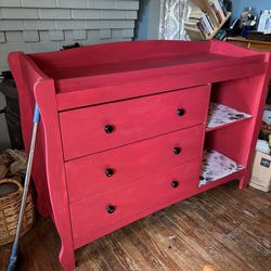 Red dresser