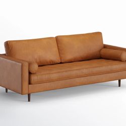 Tan Mid Century Modern Couch 