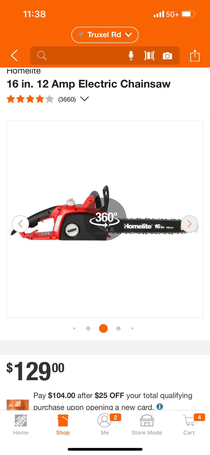 Homelite Electric Chainsaw